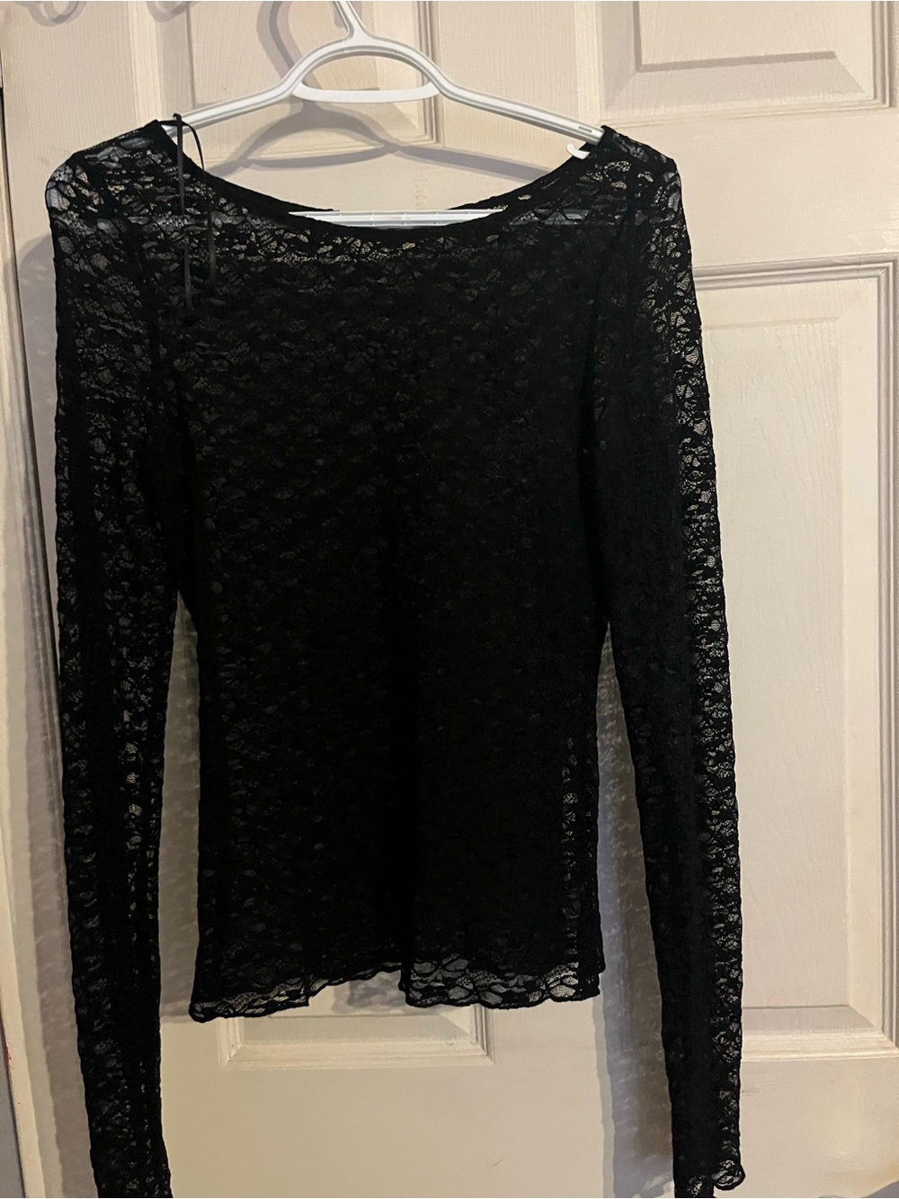 Garage Black Lace Long Sleeve Top